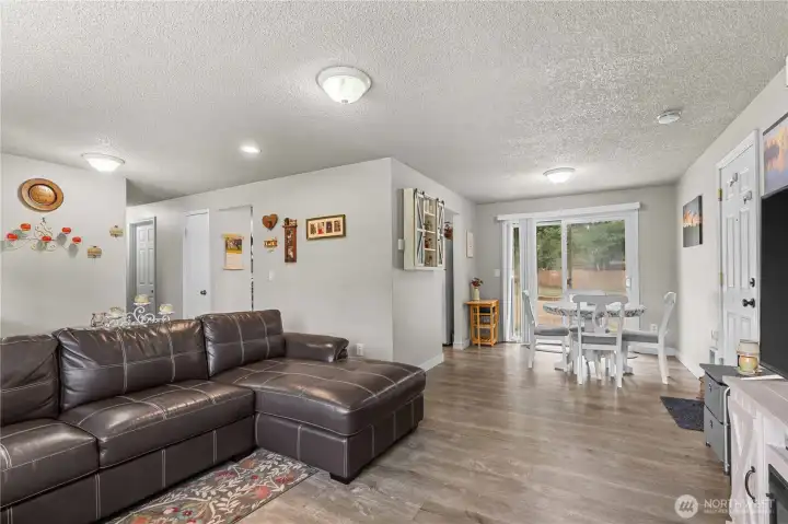 living room looking toward backyard