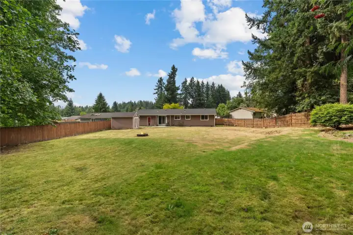 Large backyard