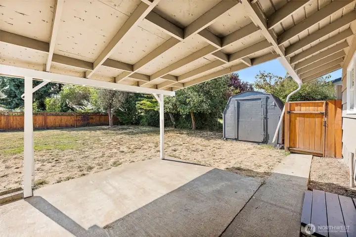 Covered Patio And Shed