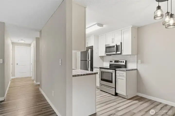 This is the hallway location off of the kitchen!