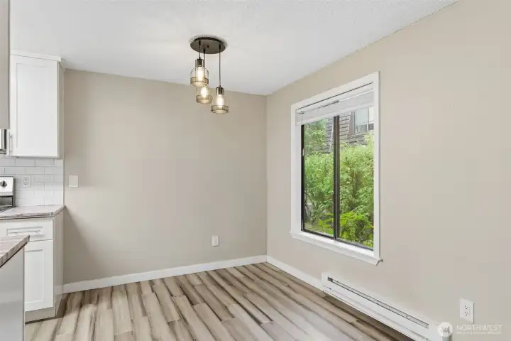 Great dining space with a bright window!
