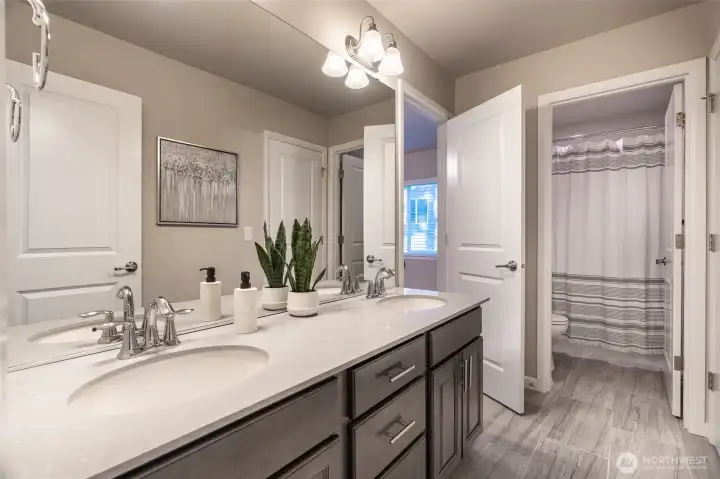 Jack and Jill bath for upstairs rooms