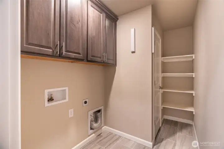 Laundry upstairs for convenience