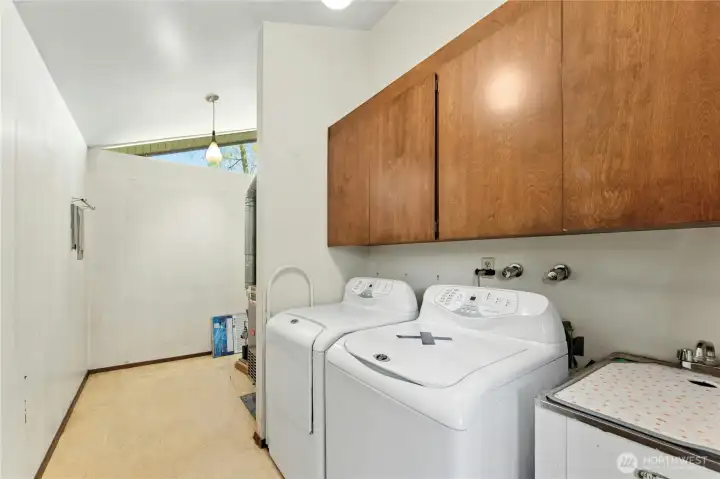 Utility room adjacent to the kitchen