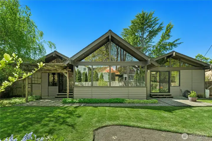 Rear of the house.  Note 2 patios