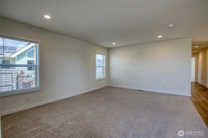Step inside to the spacious living room.