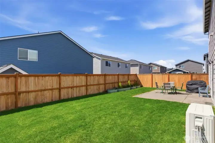 Well maintained backyard