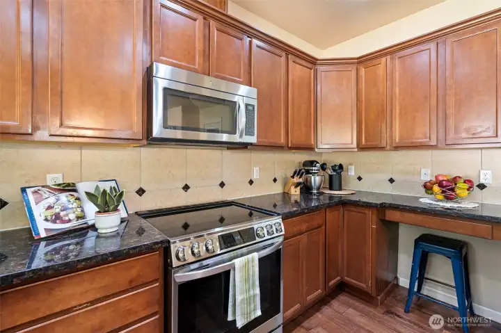Stainless steel appliances.