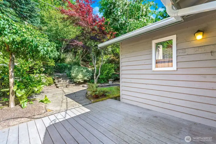 There's also a small deck just off of the kitchen.