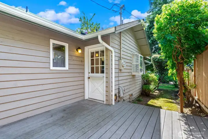 This Dutch door adds to the charm and appeal of this home!