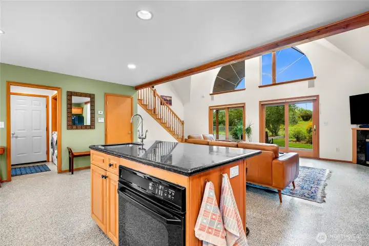Kitchen includes cabinet pantry as well as under-stairwell pantry
