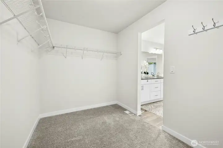 Primary closet Primary closet