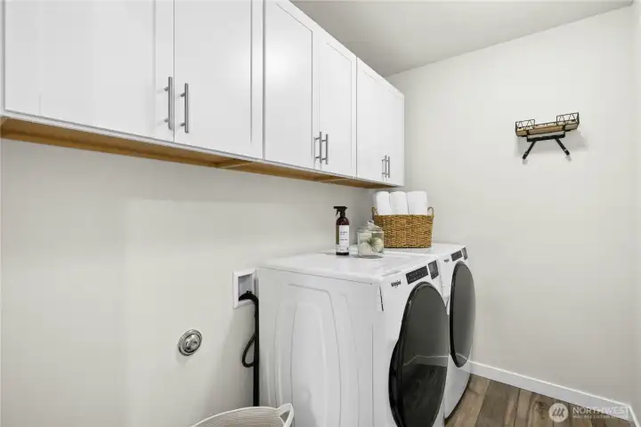 Upstairs laundry is plumbed for a sink. Upstairs laundry is plumbed for a sink.