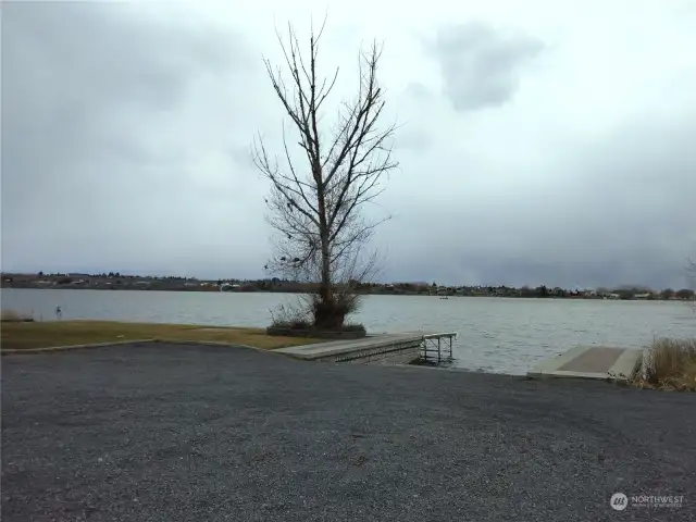 Boat Launch with small park area to left