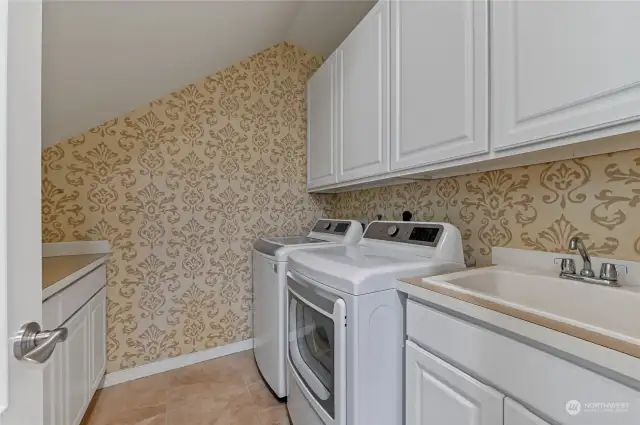 Even the laundry room is upscale!