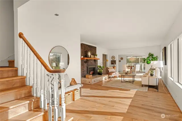 Beautiful staircase and gorgeous new floors