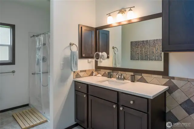 Guesthouse bathroom with shower
