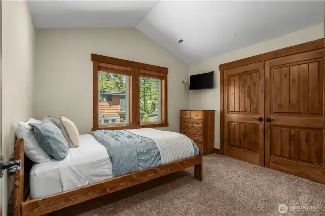 No cut corners! All closet doors are well-built with solid wood.