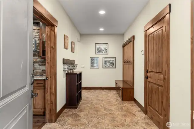 Large mud-room and dual entry from front porch and garage.