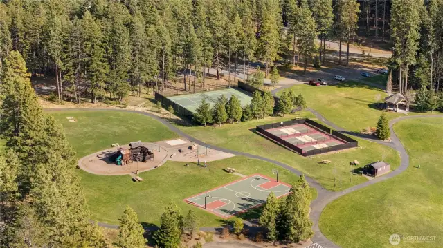 Dawnson's Park is just a half-mile away! Pickleball, Tennis, Sandbox, Basketball, Play Structure, Swings and more!