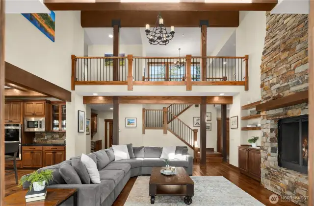 Stunning architecture through the home.