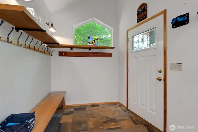 Entry with slate flooring.