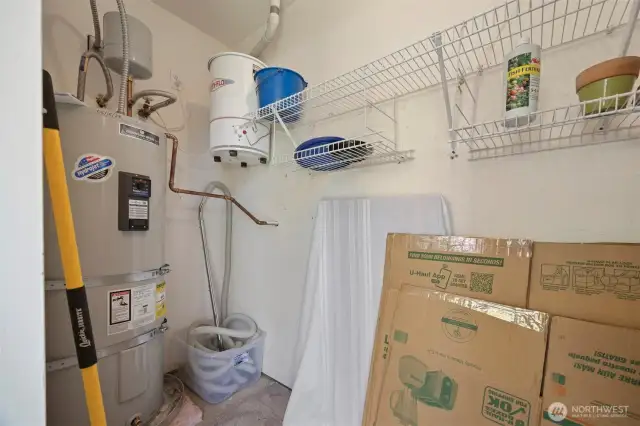 Storage closet located on outdoor patio