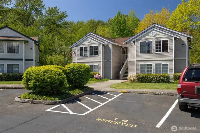 Reserved Parking space right in front of the unit