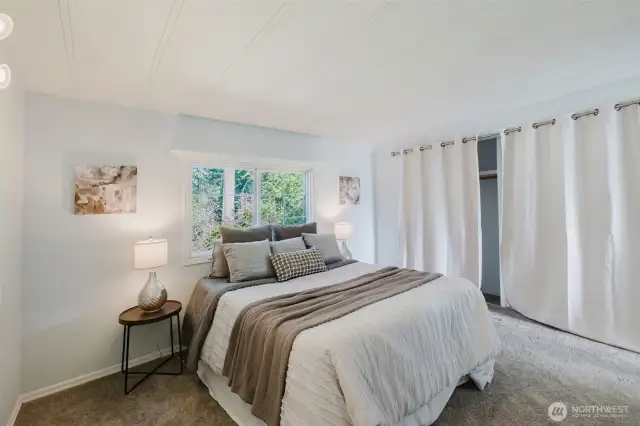 Primary Bedroom with wall to wall closet - tons of space.