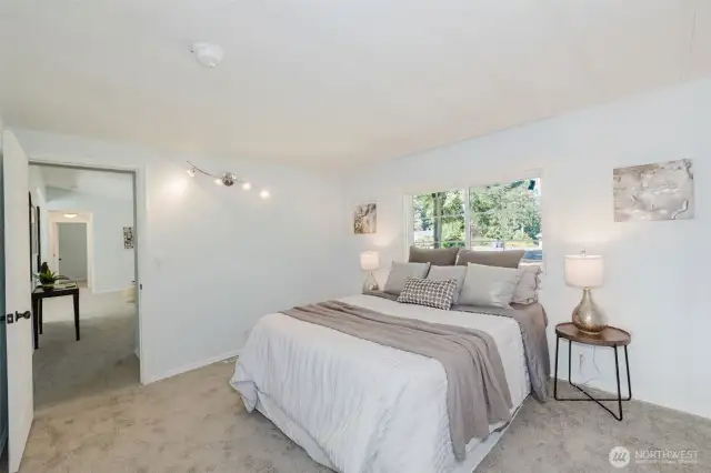 Primary Bedroom located on end of the home.