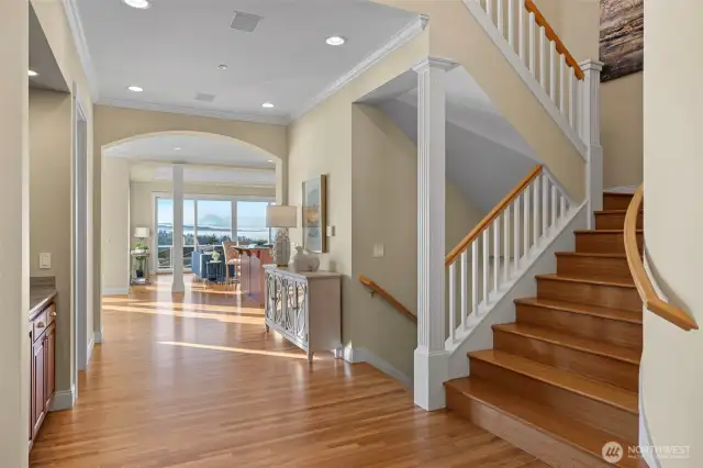 Grand entrance with wide hallways