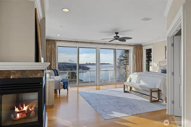 Large Primary suite with fireplace and sitting area