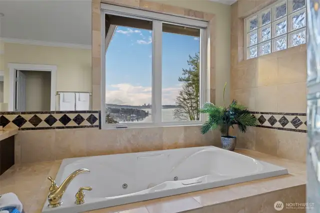 Spa-like tub with a view!