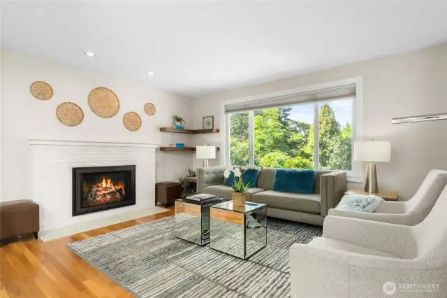 Cozy Living Area with gas fireplace.