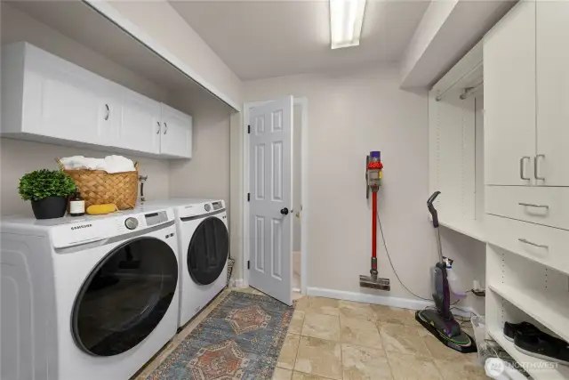 Large Laundry Room with built in storage