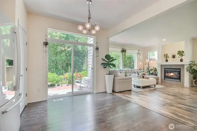 Nook open to great room