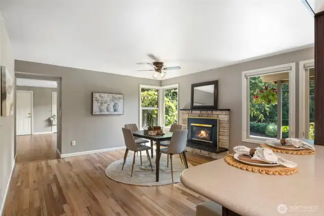 Grab a cozy chair by the fireplace or dinner with some ambiance...Fantastic space to utilize for lots of options!