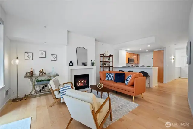 Gas fireplace and so much extra space for entertaining.