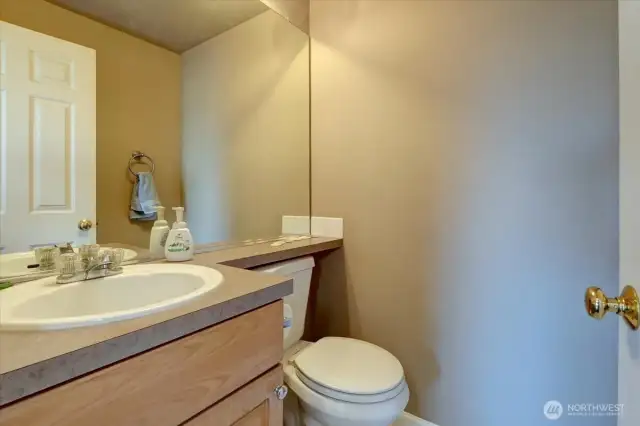 Powder room on the main level.