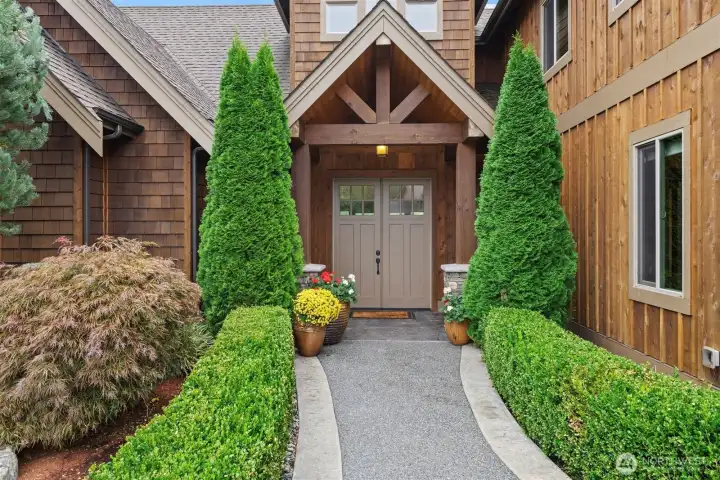 Beautifully Landscaped Entrance