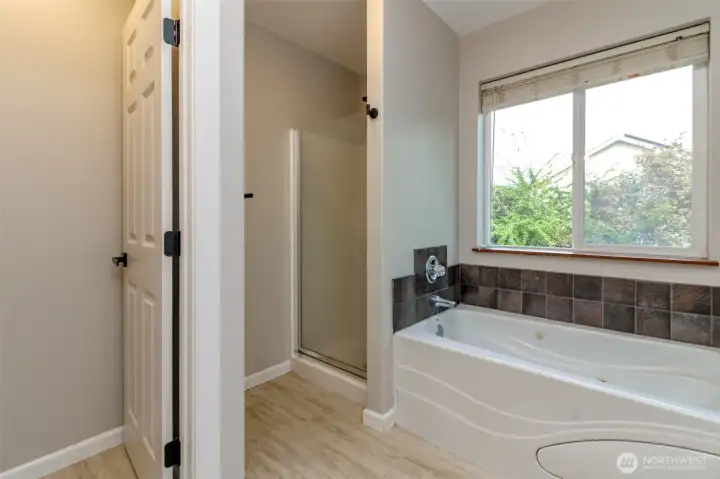 5-piece bath in primary bed