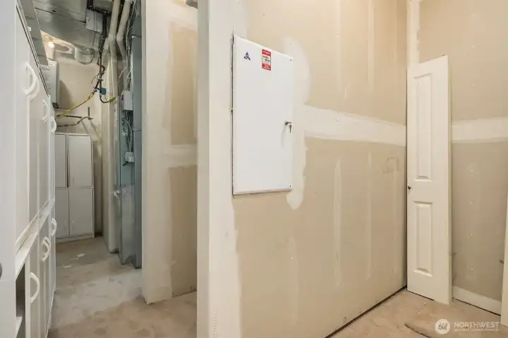 Lower level storage room.