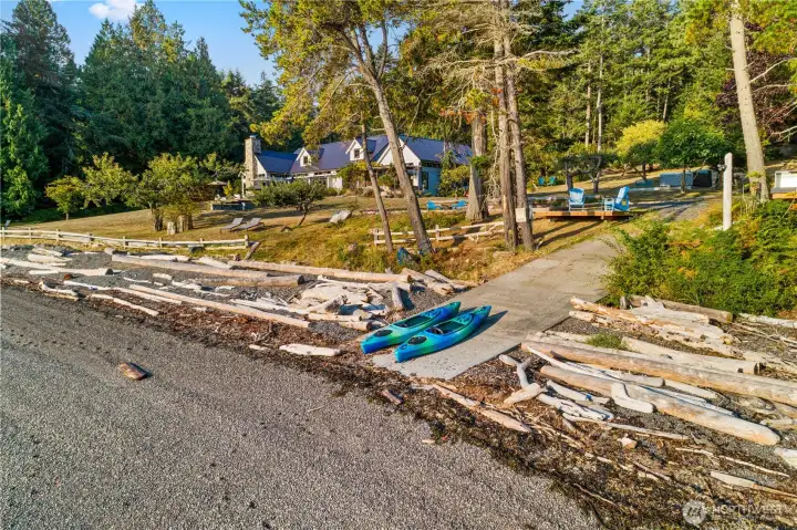 Private boat launch.