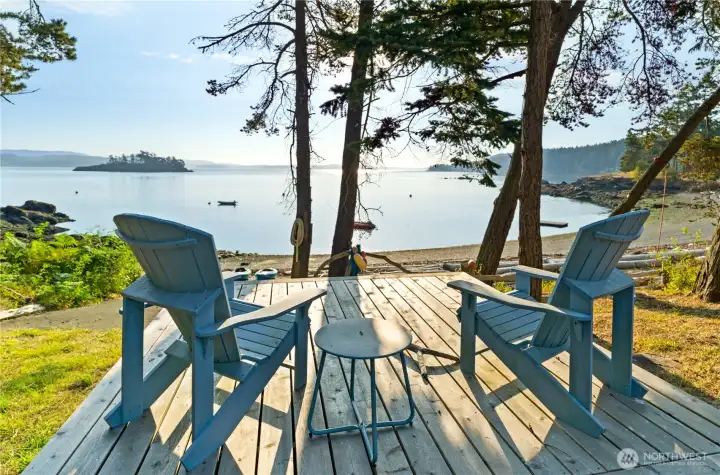 Viewing patio near boathouse.