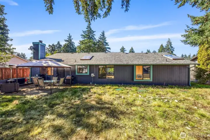 Large backyard
