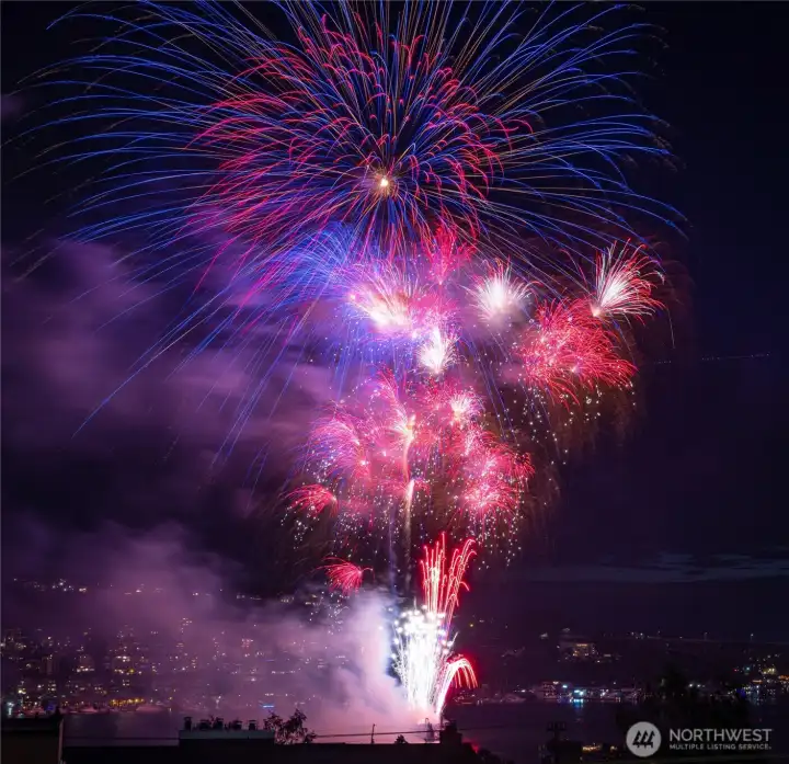 The ~500 sq ft rooftop is the perfect setting to host family and friends, offering a front-row seat to fireworks on the 4th of July and New Year’s Eve!