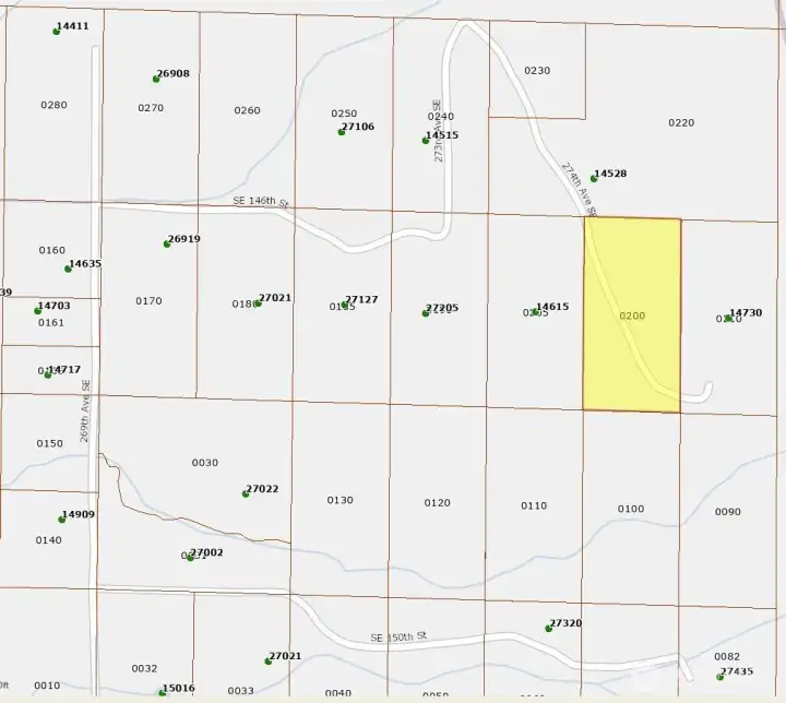 Parcel map from county records.