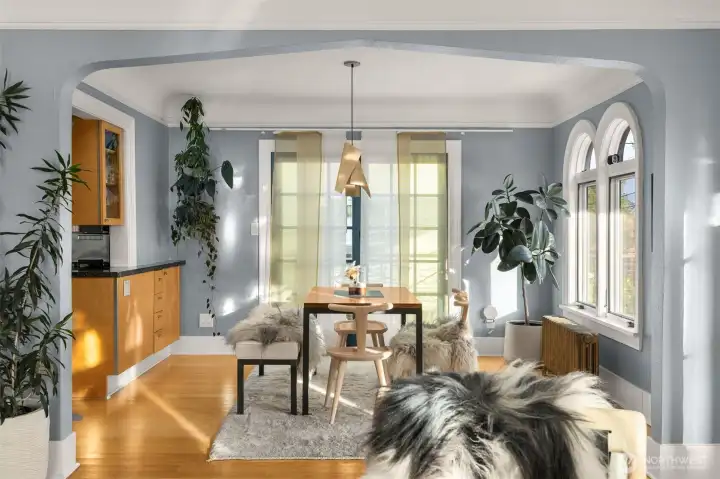 Host with pride in this formal dining space