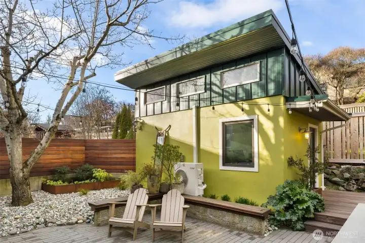 Fully paved courtyard is spectacular for entertaining