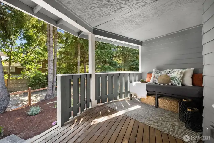 Covered back deck to take in the fresh air and light sea breeze.